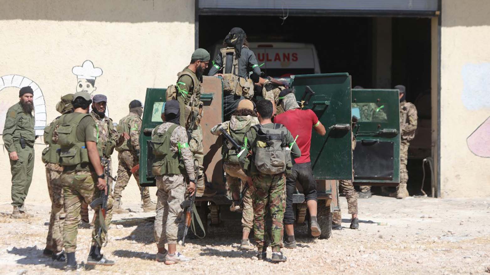 Fighters of Turkish-supported forces are deployed on the Buwayhij-Boughaz-Korhoyuk frontline on the outskirts of Manbij in northeastern Syria, Sept. 6, 2023. (Photo: Bakr Al-Kasem/AFP)