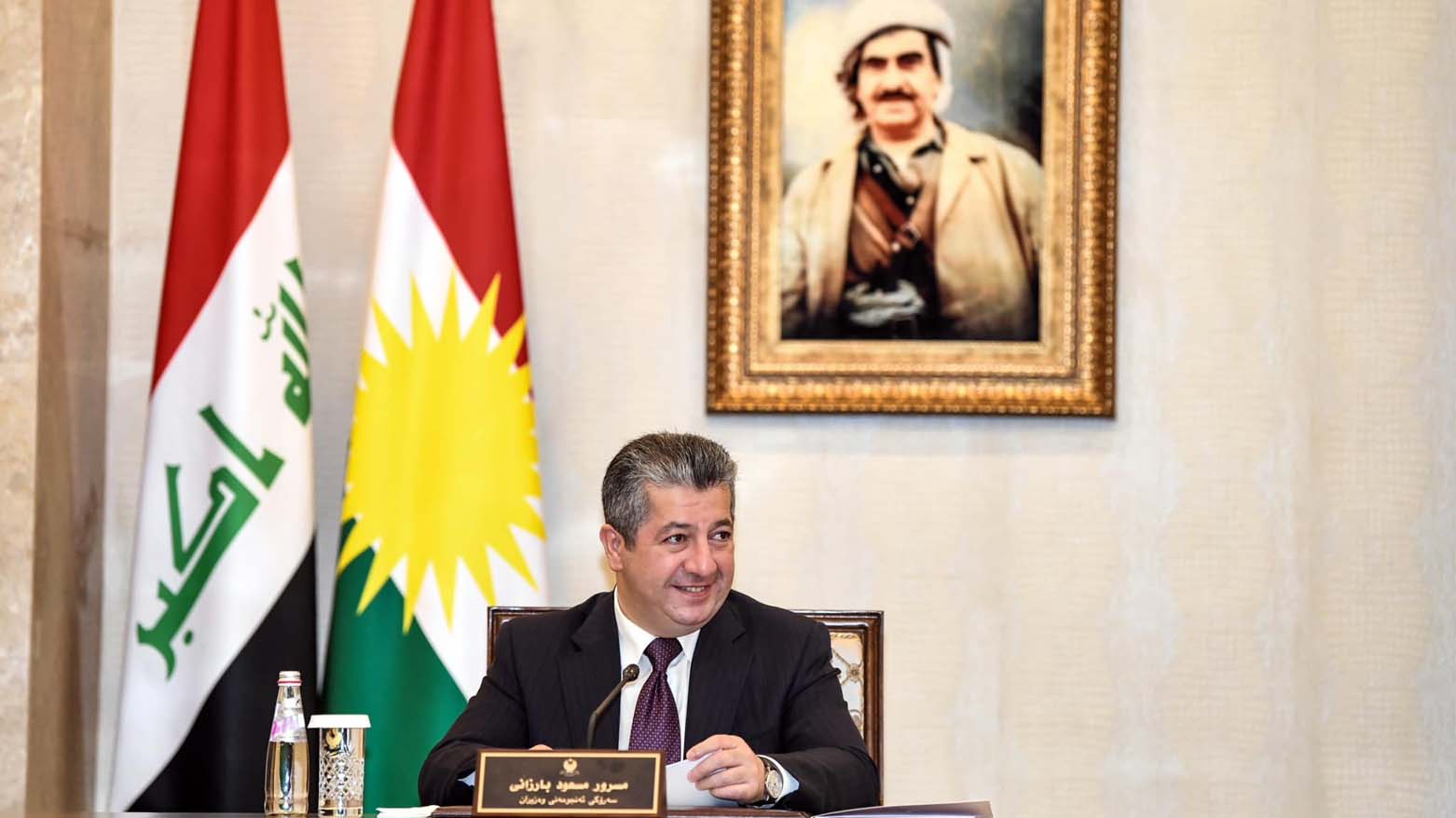 Kurdistan Region Prime Minister Masrour Barzani is pictured during a KRG Council of Ministers meeting in Erbil, August 9, 2023. (Photo: KRG)