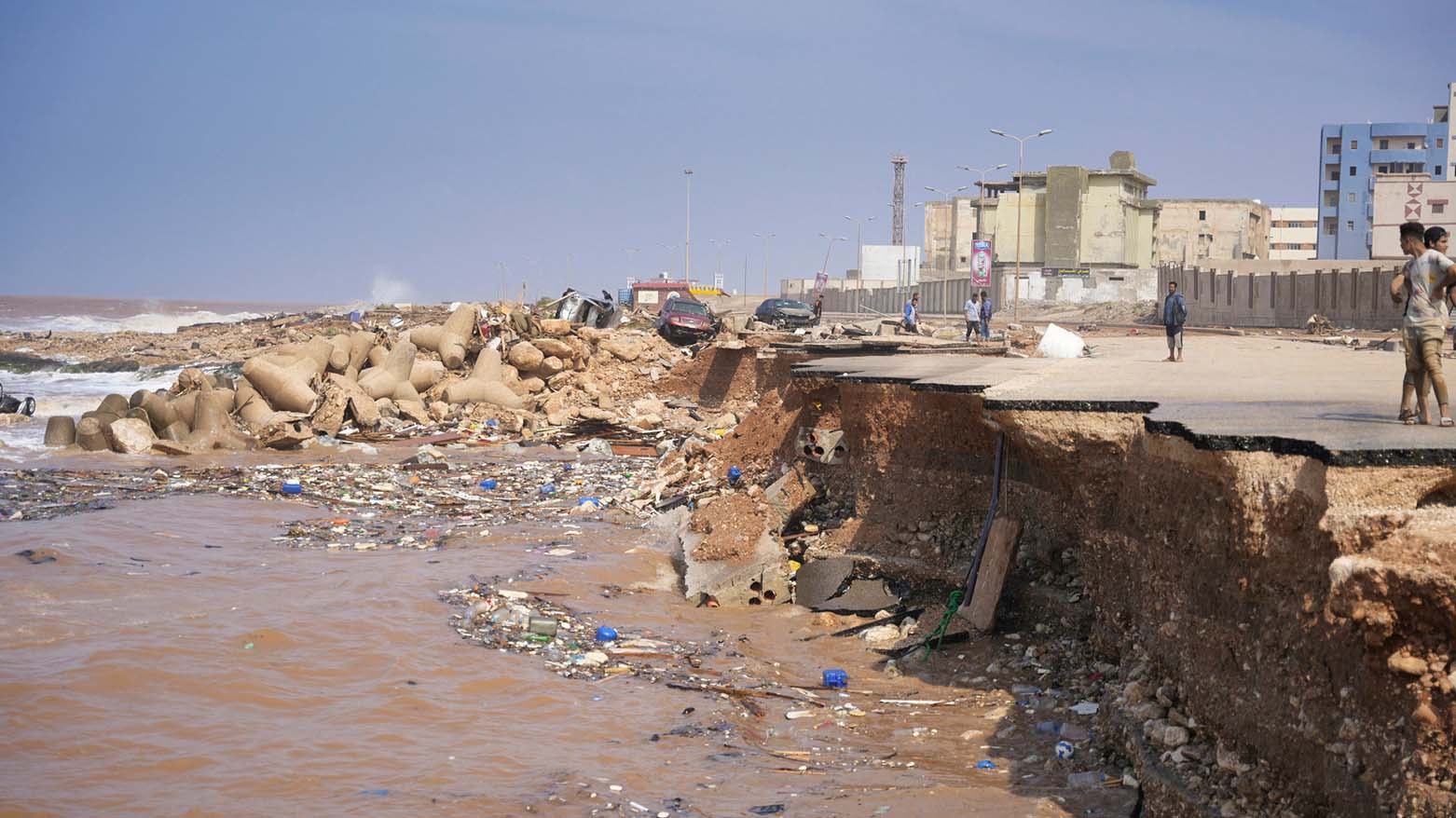 الآثار التي خلفها إعصار دانيال في مدينة درنة الليبية