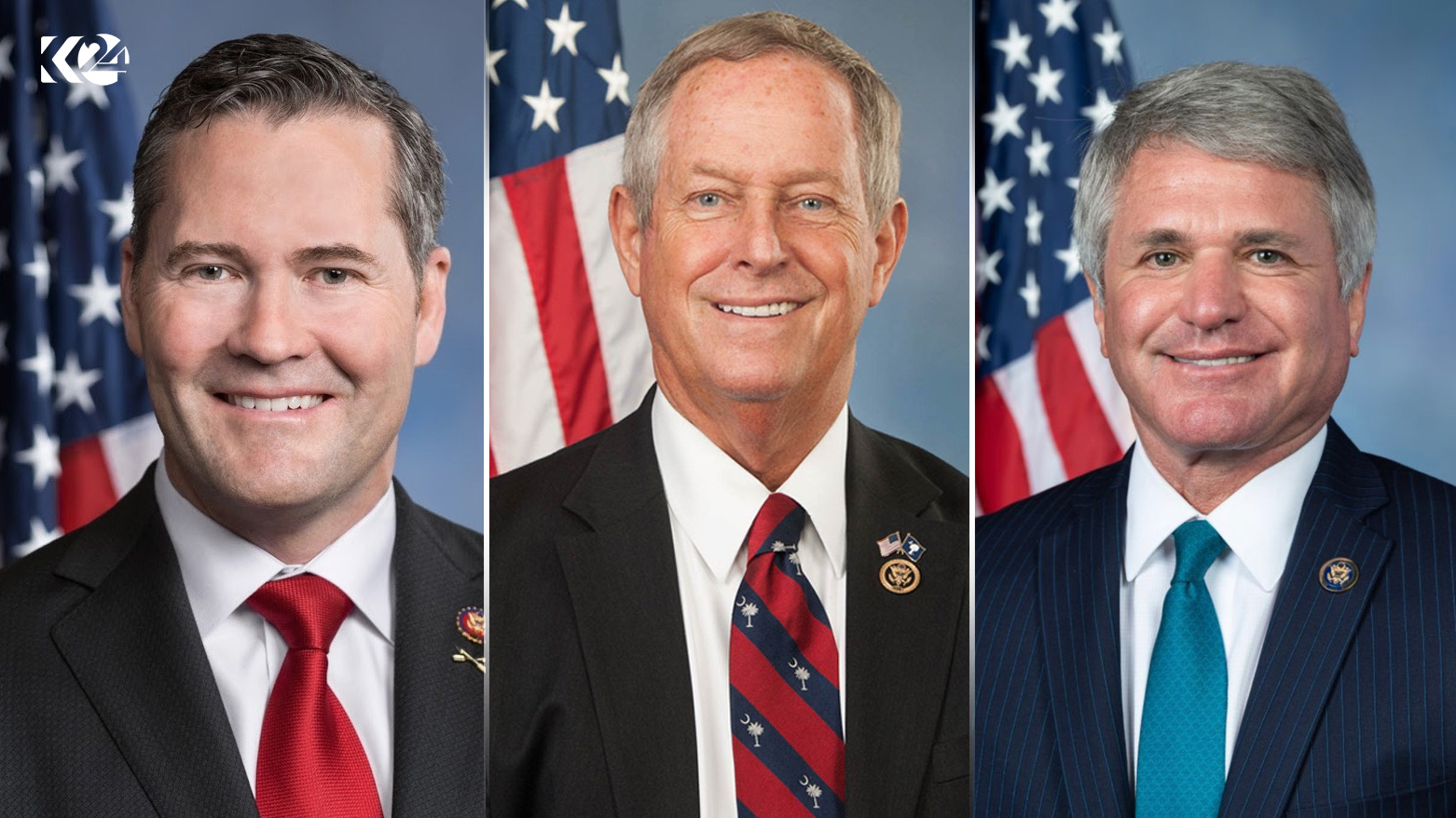 Combined photos of Congressman Michael Waltz (left), Congressman Joe Wilson (center), Michael McCaul (right). (Photo: Designed by Kurdistan 24)