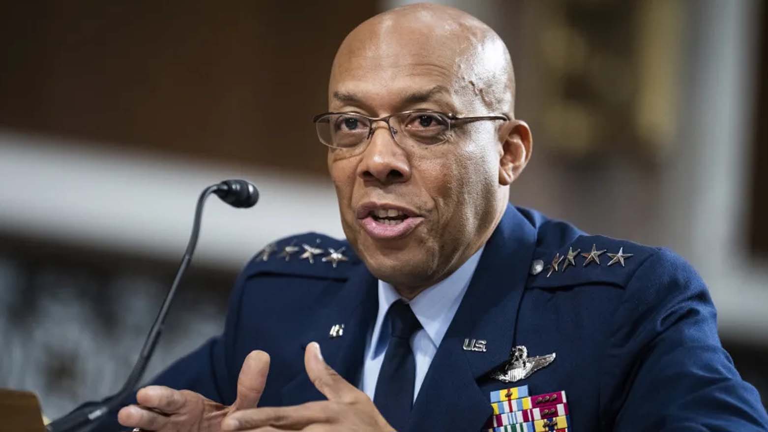 Air Force Chief of Staff Gen. Charles Q. Brown Jr. testifies during the Senate Armed Services Committee in Dirksen Building on May 2, 2023. (Photo: Tom Williams/CQ Roll Call/AP)