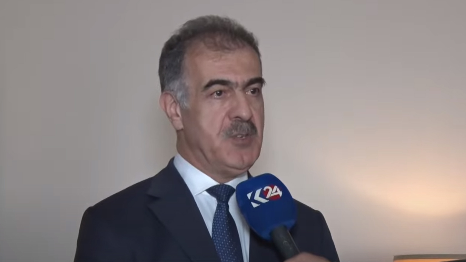 Safeen Dizayee, the head of the Department of Foreign Relations of the Kurdistan Regional Government (KRG), speaking to Kurdistan 24, Sept. 21, 2023. (Photo: Kurdistan 24)