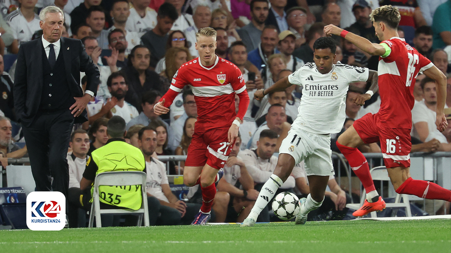 دیمەنێك لە یاریی ریاڵ مەدرید و شتوتگارت لە چامپیۆنزلیگ