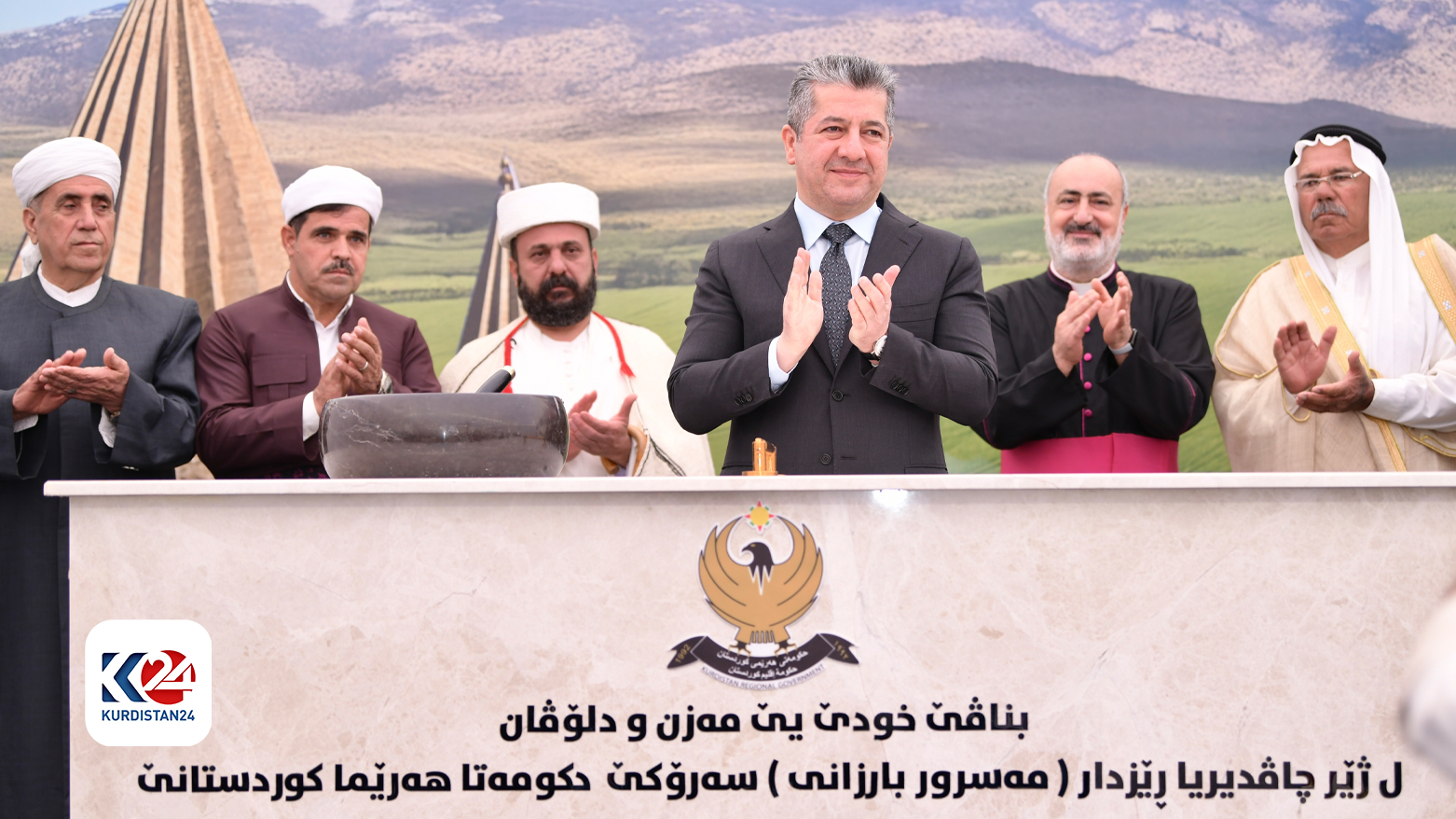 FOTO-Başbakan Barzani, Şexan-Laleş yolunun temelini attı