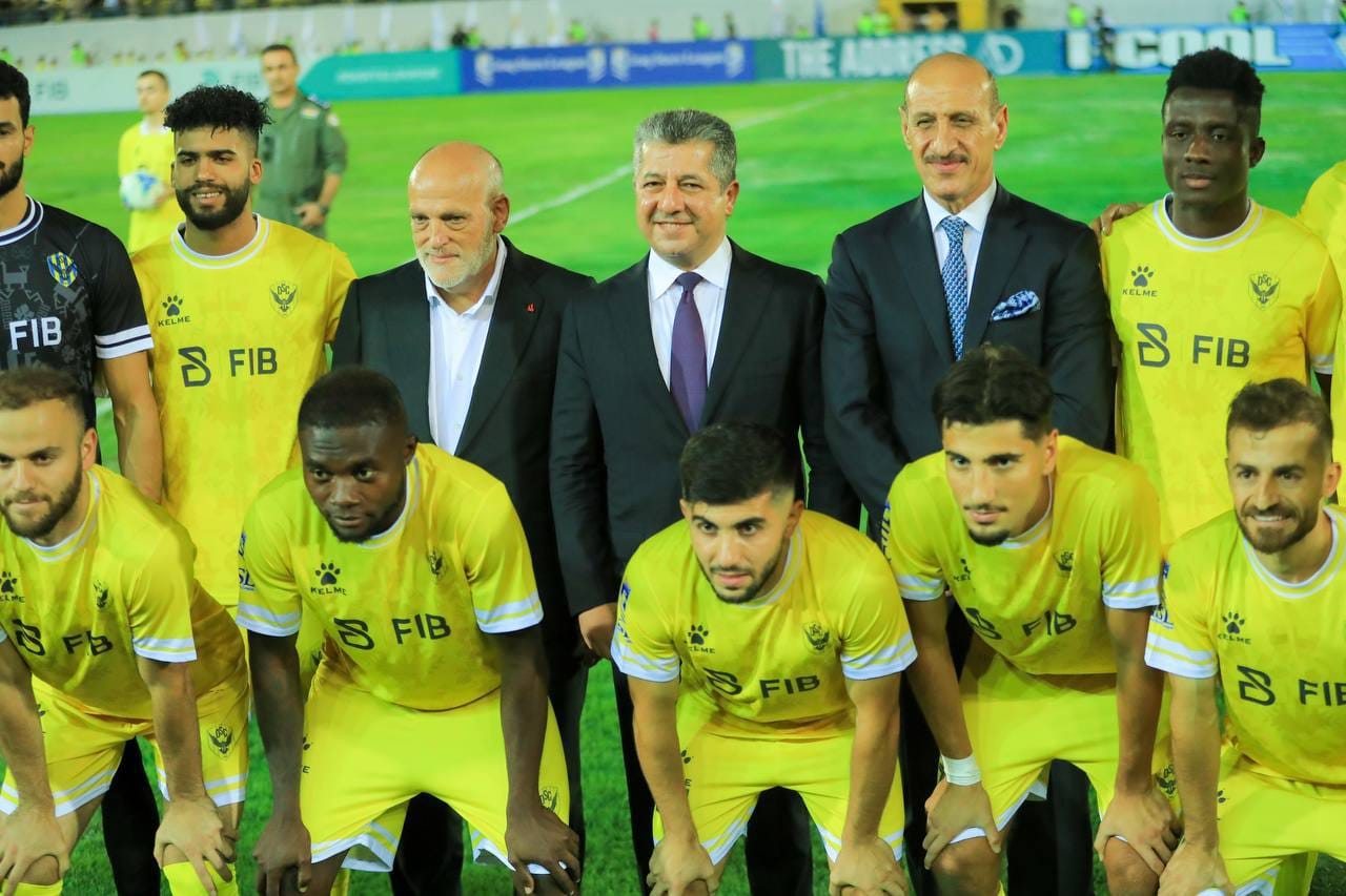 سەرۆك وەزیران مەسرور بارزانی، عەدنان درجال و خاڤیێر تیباس لەگەڵ یانەی دهۆك