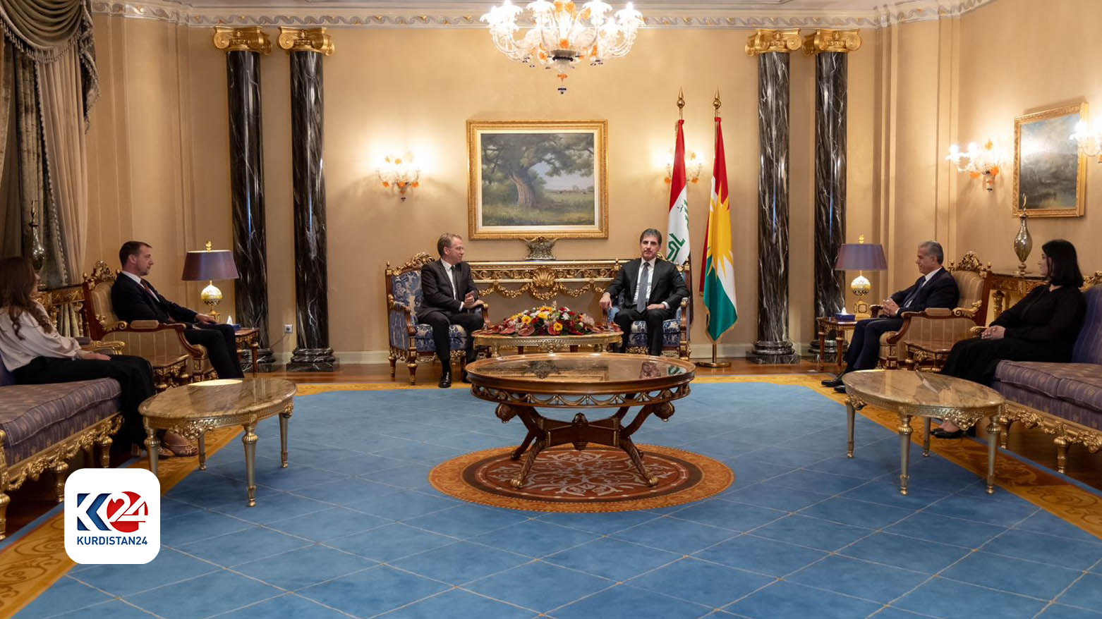 President of Kurdistan Region, Nechirvan Barzani met with French delegation. (Photo: Kurdistan 24) 