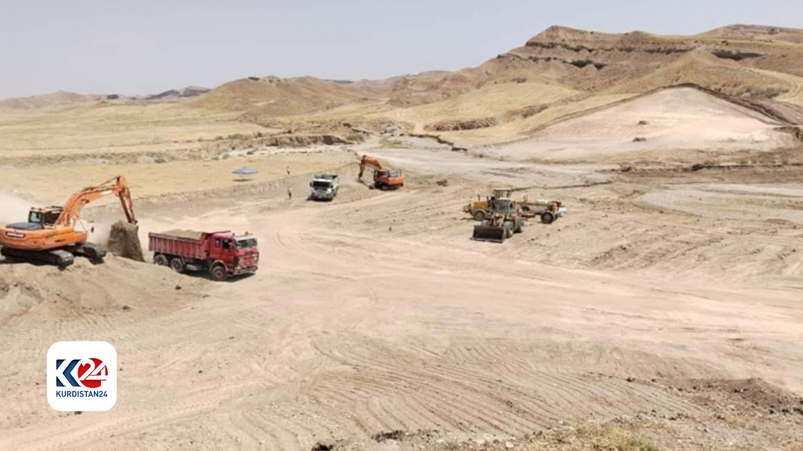 البدء بمشروع بناء بركة خانزاد شمال أربيل