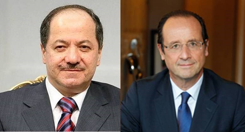 Barzanî hevxemiya xwe bo Françoîs ragehand 