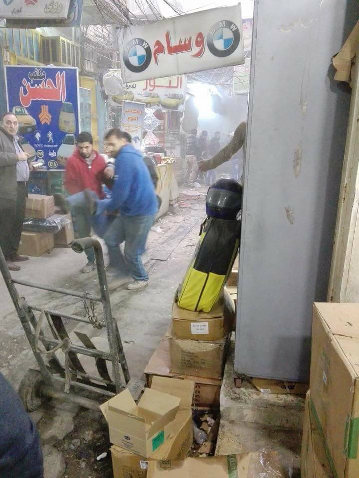 The aftermath of an explosion in the neighborhood of Sanak, Baghdad, Iraq, Dec. 31, 2016. (Photo: Facebook)