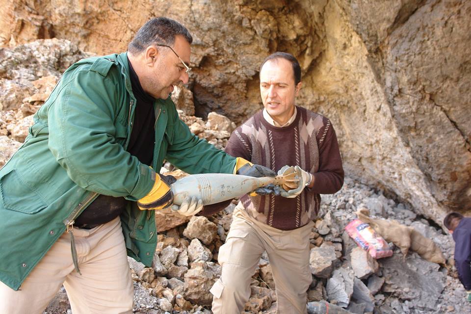 Some of the mines that were defused in the province of Erbil, Kurdistan Region, Dec. 27, 2016. (Photo: Kurdistan24)
