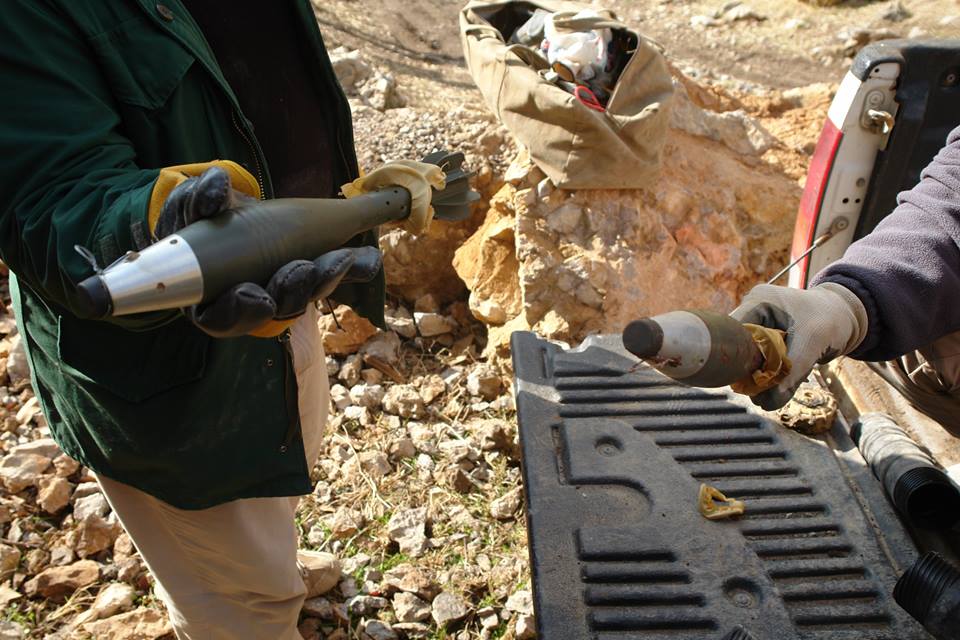 Some of the mines that were defused in the province of Erbil, Kurdistan Region, Dec. 27, 2016. (Photo: Kurdistan24)