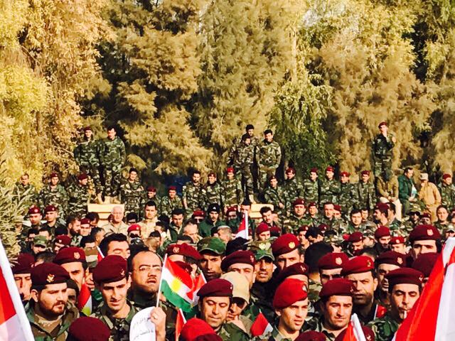 به‌ وێنه‌.. خۆپیشاندانه‌كه‌ی ئه‌مڕۆی پێشمه‌رگه‌ له‌ دژی 