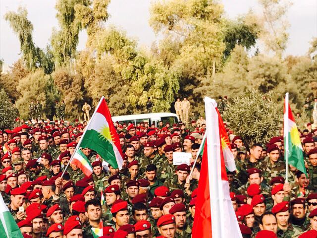 به‌ وێنه‌.. خۆپیشاندانه‌كه‌ی ئه‌مڕۆی پێشمه‌رگه‌ له‌ دژی 