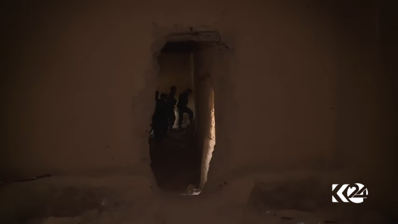 (بالصور).. البيشمركة تكتشف نفقا بـ