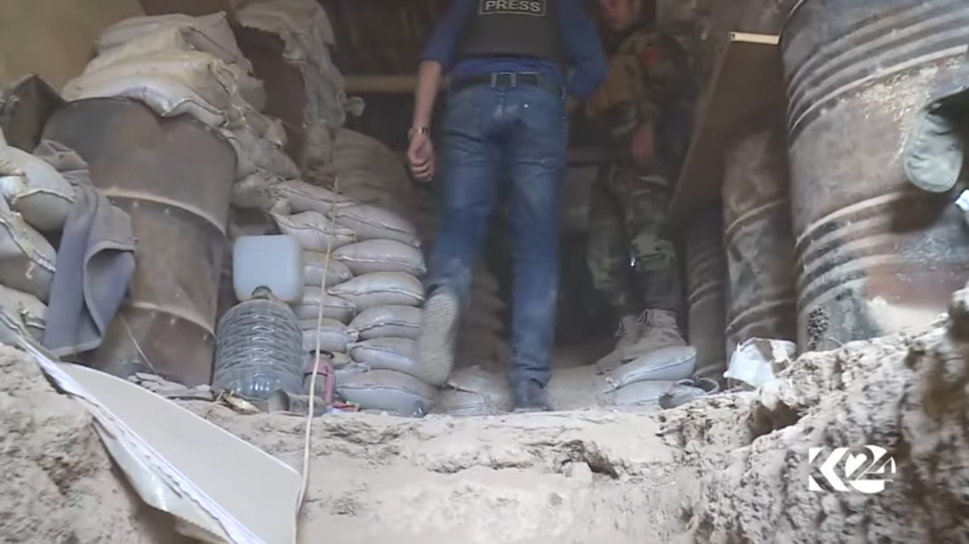 (بالصور).. البيشمركة تكتشف نفقا بـ