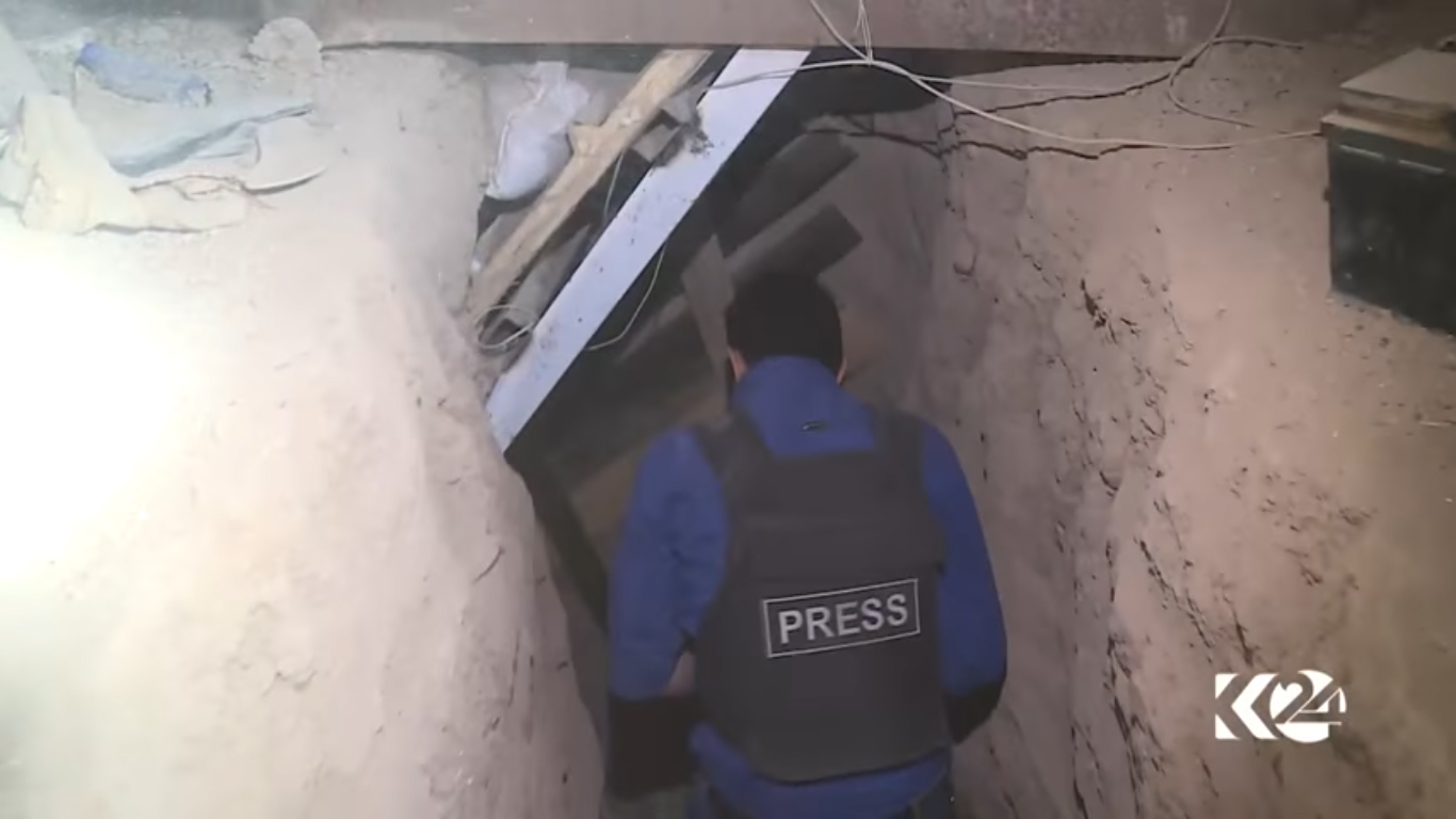 (بالصور).. البيشمركة تكتشف نفقا بـ