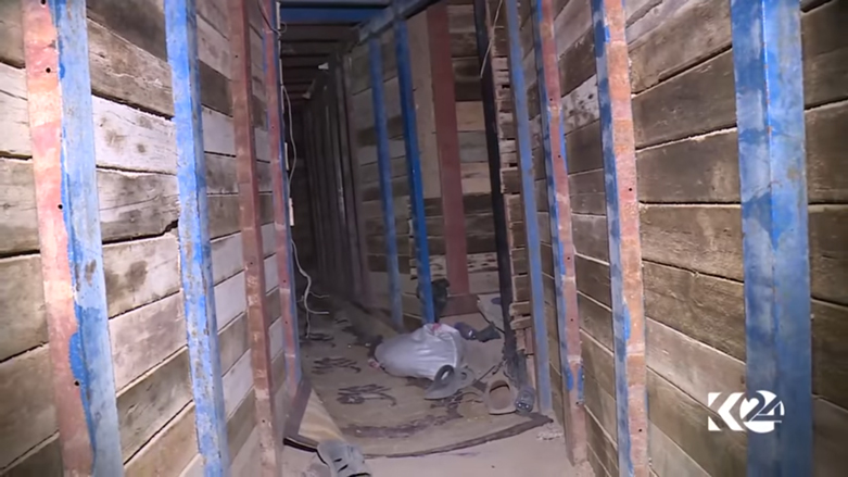 (بالصور).. البيشمركة تكتشف نفقا بـ"دانة الكبرى" وكوردستان24 أولى المرافقين 