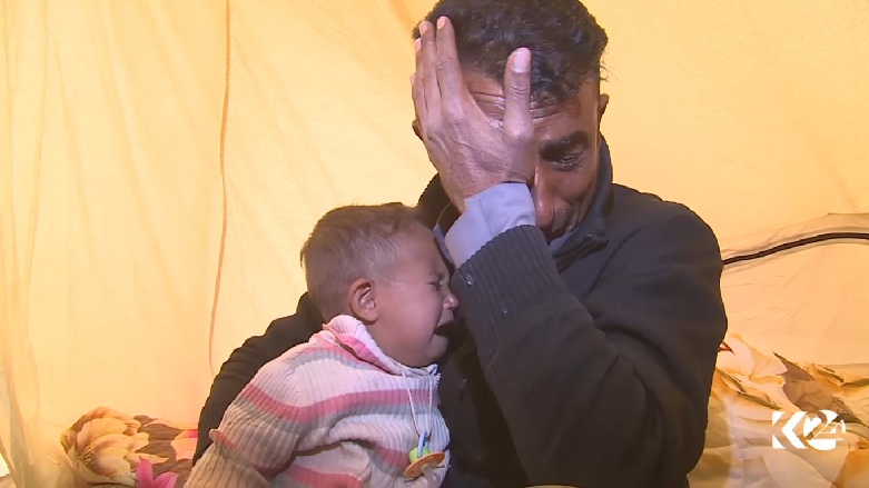 VIDEO: Father of IDP child breaks down when a Kurdish family is ready to adopt his child