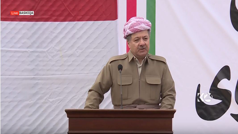 بارزانى: هه‌موو خاكى كوردستان رزگار كرا