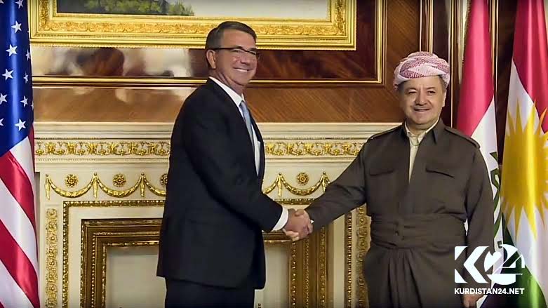كارتر يبحث مع الرئيس بارزاني معركة الموصل في مستهل زيارته الى اربيل
