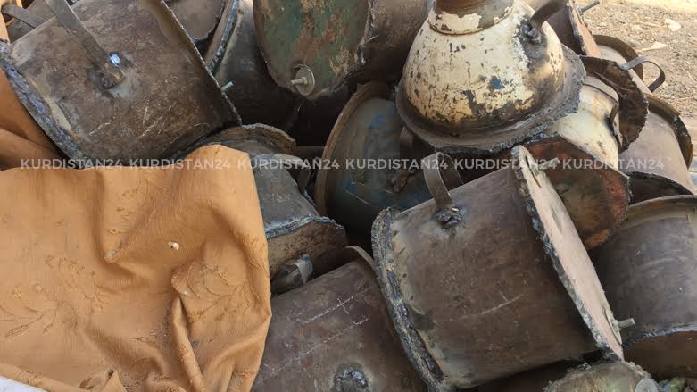 بە وێنە... دەست بەسەر چەندین بۆمب و تەقەمەنی داعش دادەگیرێت