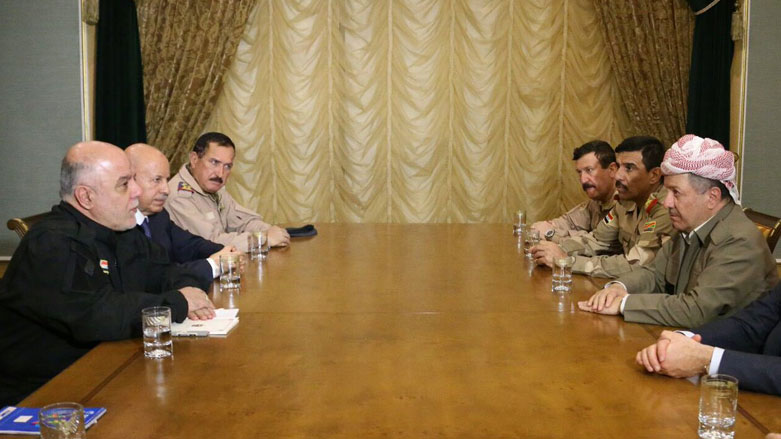 الرئيس بارزاني والعبادي يبحثان اعمار الموصل ويشددان على حماية الاقليات