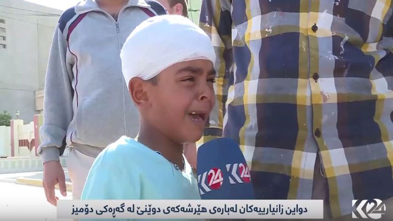 بالفيديو.. طفل يجهش بالبكاء: قناص داعش اصابني ومنزلنا فُجر في كركوك