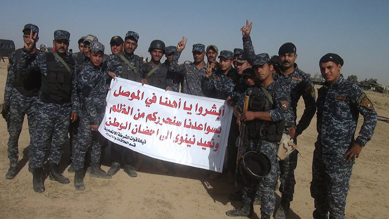 به‌ وێنه‌: ئاماده‌كاریی پۆلیسی فیدراڵی عێراق بۆ شه‌ڕی موسڵ