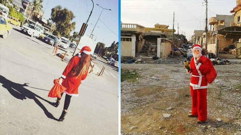 بالصور.. "ماما نويل" تزرع الأمل ببغداد و"بابا نويل" يدخل بعشيقة لأول مرة