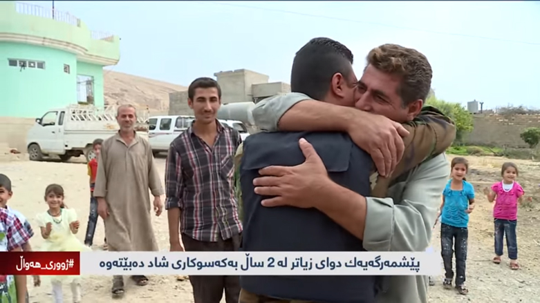 بعد عامين ونصف..البيشمركة "سيد" يشارك بتحرير قريته ويلتقي عائلته (بالصور)