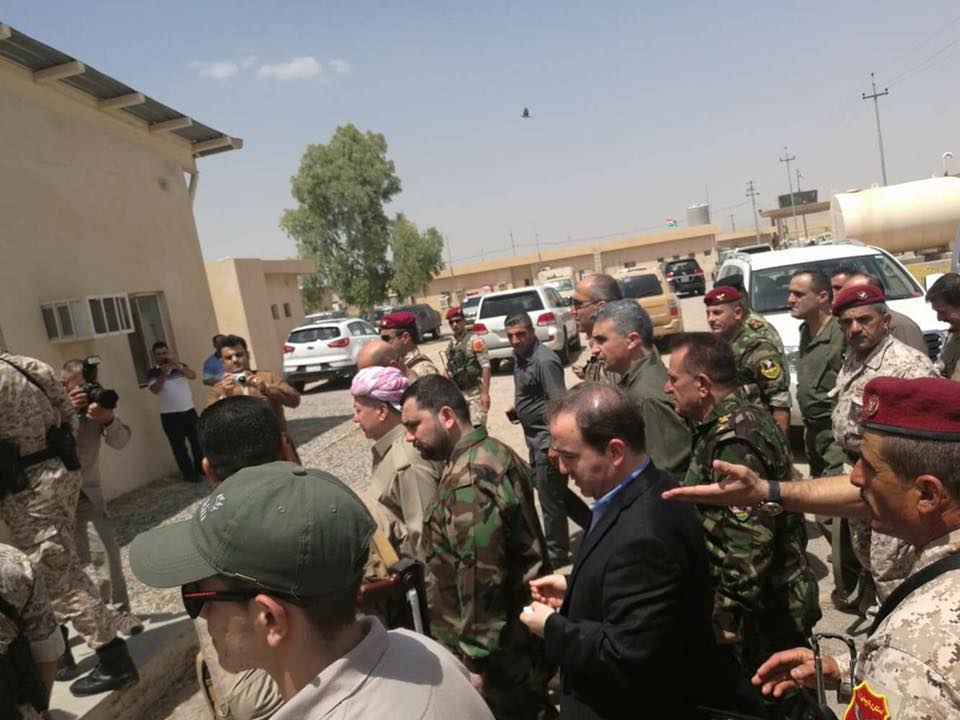 President Barzani's visit to Makhmur frontline. 