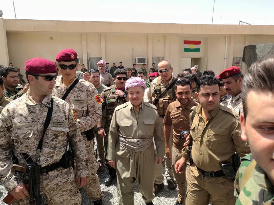 Presicent Barzani's visit to Makhmur frontline