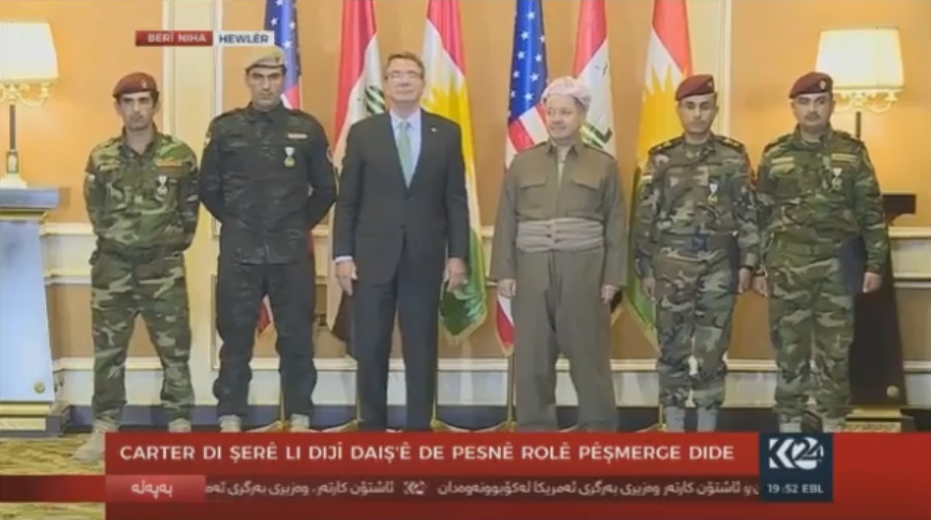 Bi wêne pêşwaziya Barzanî ji Karter e bibîne
