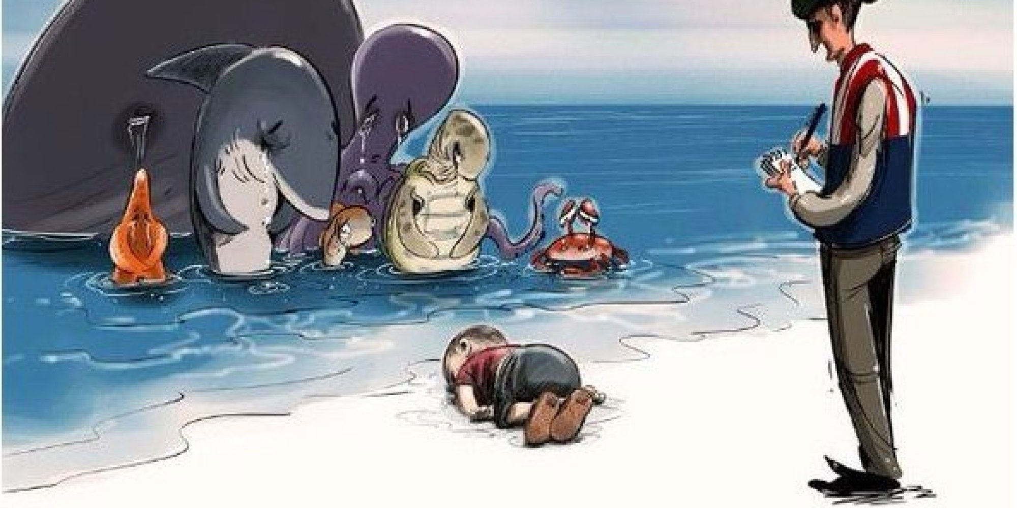 بالصور.. عام على غرق الان ومازالت الحرب تحصد اطفال سوريا