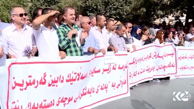 به‌ره‌يه‌كى خۆپيشانده‌ران: داواكانمان ده‌به‌ينه‌ به‌غدا