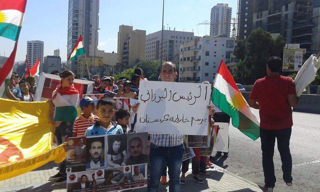 به‌ وێنه‌ و ڤیدیۆ.. كوردانی لوبنان له‌ دژی په‌یه‌ده‌ خۆپیشاندانێكیان سازكرد