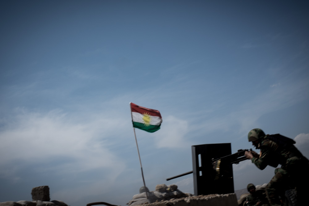 Peshmerga offensive during the liberation of the Turkmen village of Bashir, southern Kirkuk Province, April 30, 2016. (Photo: Kurdistan24 / Alexandre Afonso)