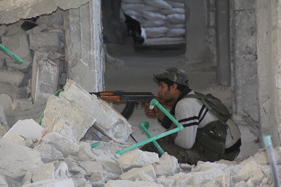 The predominant Kurdish neighborhood of Sheikh Maqsoud as destroyed by the insurgents' attacks, Aleppo, Syria, April 15, 2016. (Photos: YPG Press Office)