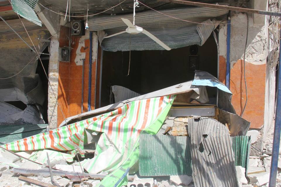 The predominant Kurdish neighborhood of Sheikh Maqsoud as destroyed by the insurgents' attacks, Aleppo, Syria, April 15, 2016. (Photos: YPG Press Office)