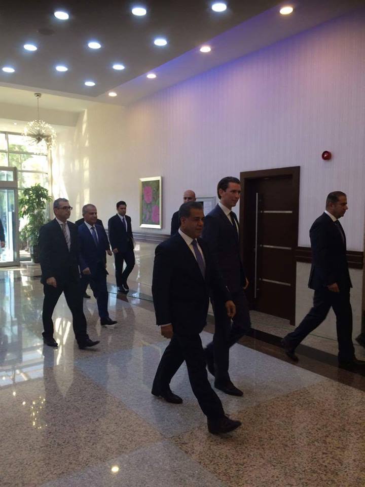 وه‌زیری ده‌ره‌وه‌ی نه‌مسا گه‌یشته‌ هه‌ولێر