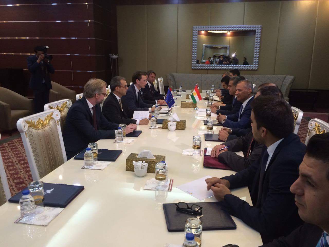 وه‌زیری ده‌ره‌وه‌ی نه‌مسا گه‌یشته‌ هه‌ولێر