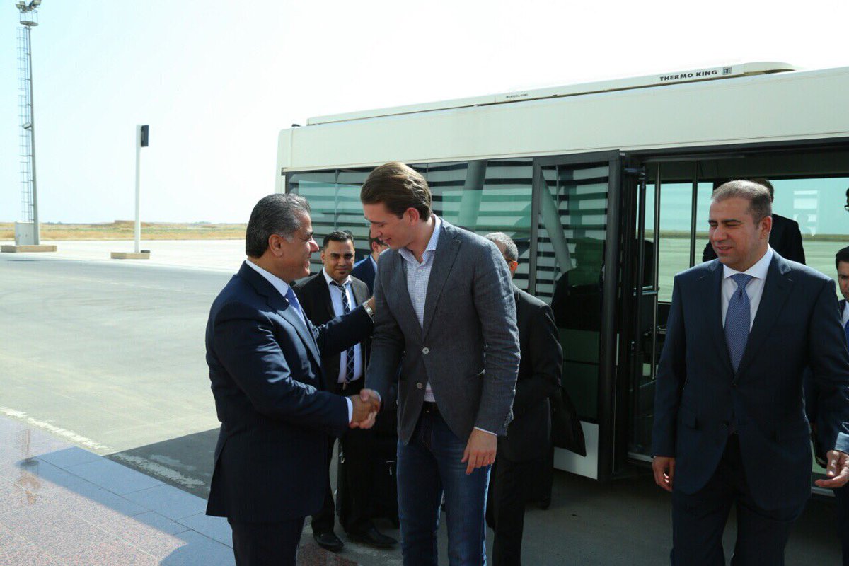 وه‌زیری ده‌ره‌وه‌ی نه‌مسا گه‌یشته‌ هه‌ولێر