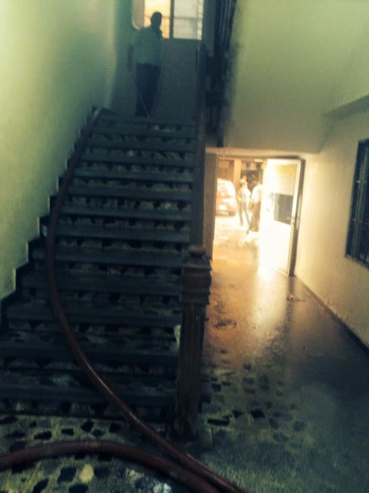 بالصور.. حريق مستشفى العلوية في بغداد