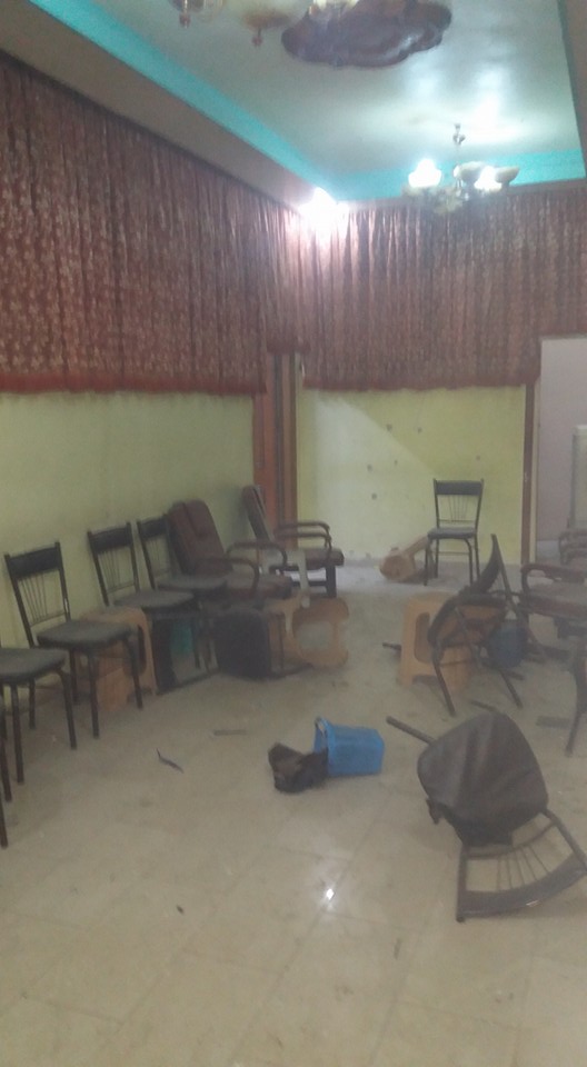 بالصور.. اضرار جسيمة اثر تفجير داخل مكتب حزب كوردي في الحسكة