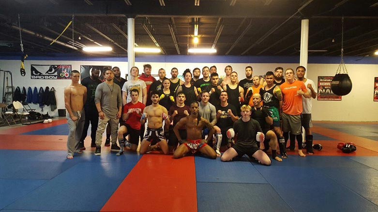 Ahva Abdurrahman pictured with the rest of his team at the Nashville MMA gym in Nashville, Tennessee, United States. (Photo: Ahva Abdurrahman)