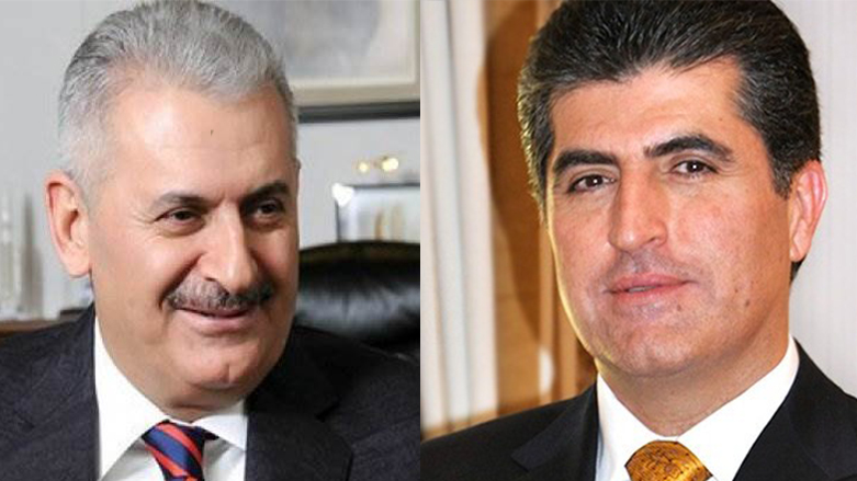 بارزاني ويلدرم يؤكدان على متانة العلاقة بين تركيا واقليم كوردستان