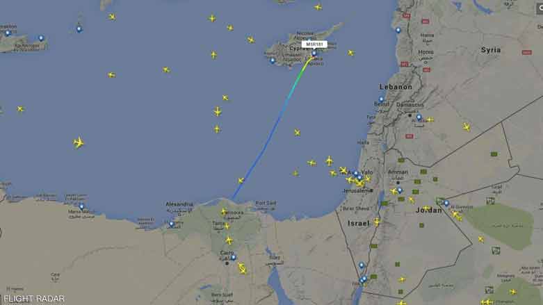 فڕۆکەیەکی میسریی بە سەر نشینەکانییەوە رفێندرا