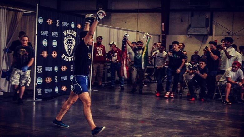 Ahva Abdurrahman walks out before his fight against Leo Woods, Tennessee, United States, Saturday, June 25, 2016. (Photo: Valor Fights)