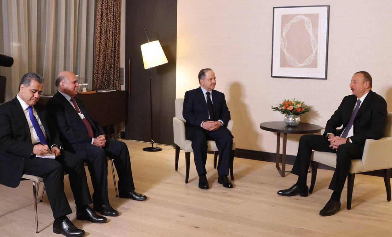 بارزانى له‌گه‌ڵ سه‌رۆكی ئازه‌ربایجان كۆده‌بێته‌وه‌