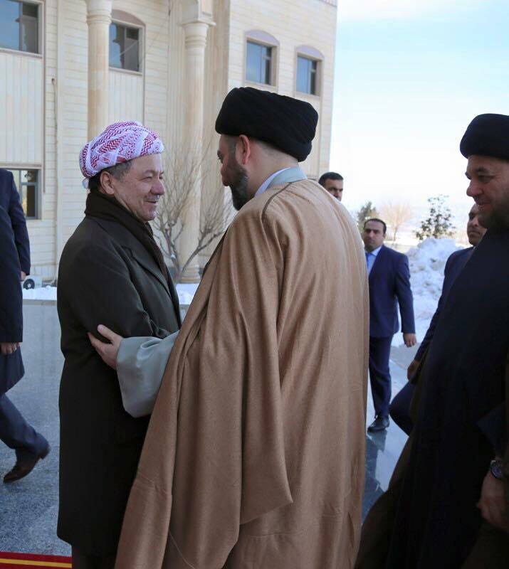 سه‌رۆكی هه‌رێمی كوردستان، پێشوازی له‌ عه‌ممار حه‌كیم ده‌كات